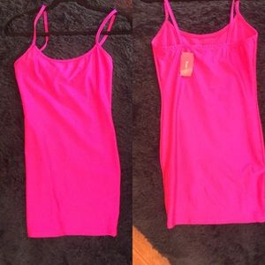 Hot pink bodycon dress